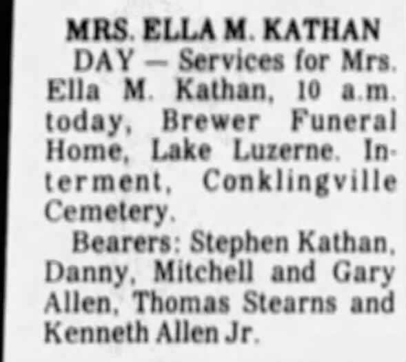 Obituary for ELLA M. KATHAN